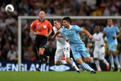 Kun Aguero em ação no Manchester City