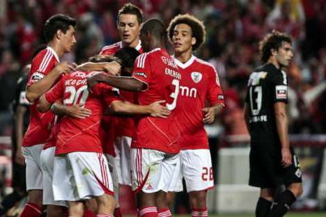 Benfica-Académica (18/09/11): encarnados festejam golo