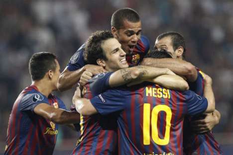 Supertaça Europeia: Barcelona vs FC Porto (foto 20, Barcelona festeja o 2-0)
