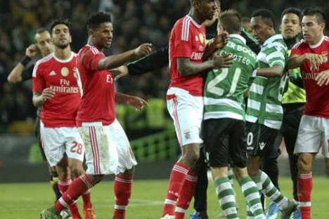 Benfica - Sporting (conflitos entre jogadores em campo)