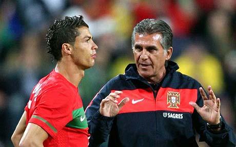 Carlos Queiróz e Cristiano Ronaldo (Portugal)
