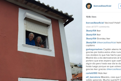 Casillas fotografou vizinhos