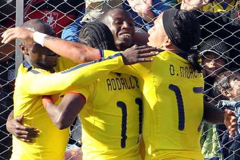 Colômbia festeja golo na Copa América