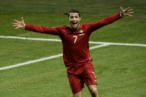 Cristiano Ronaldo festeja na Seleção