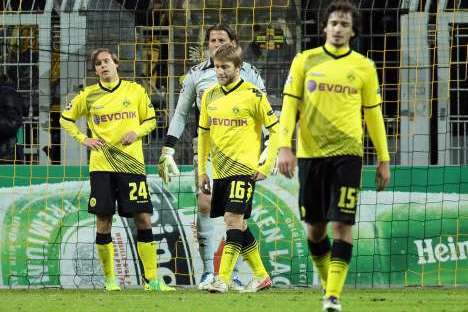 Borussia Dortmund jogadores desiludidos