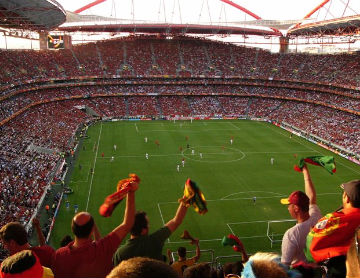 Estádio da Luz durante jogo do Euro 2004: wikimedia