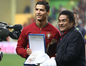 Eusébio e Cristiano Ronaldo 