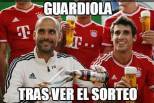 Meme: Guardiola após sorteio Bayern-Benfica