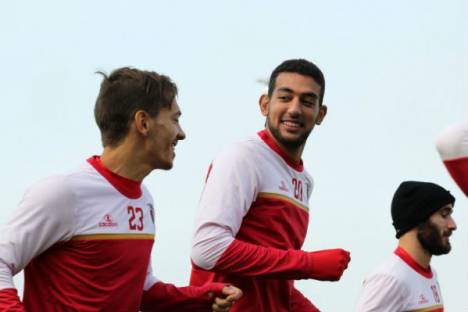 Hassan sorri em treino do Sp. Braga