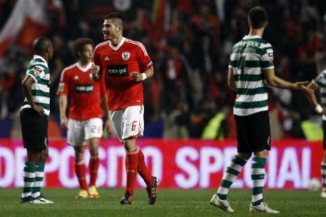 Benfica vs Sporting: Javi festeja golo