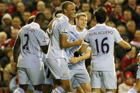 Manchester City celebra (Nov 2011)