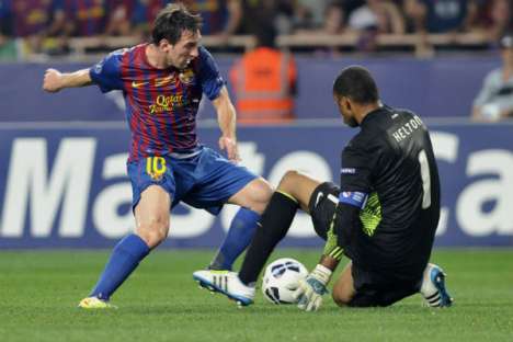 Supertaça Europeia: Barcelona vs FC Porto (foto 09, Messi na jogada do golo)