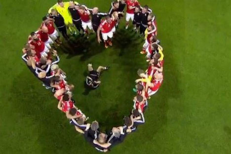 País de Gales celebra em forma de coração