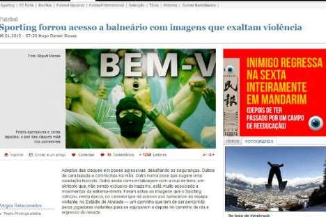 Fotos de adeptos do Sporting no túne de acesso aos balneários (reprodução do publico.pt)