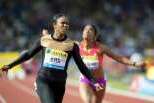 Imagens de 27/08/12 - Atletismo: Carmelita Jeter vence 100 metros em Birmingham