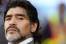 Diego Armando Maradona, em pose concentrada