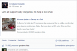 Cristiano Ronaldo pede ajuda para Margarida no Facebook