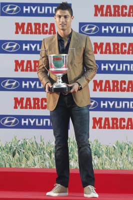 Cristiano Ronaldo com prémio Picchichi 2010/11: Lusa