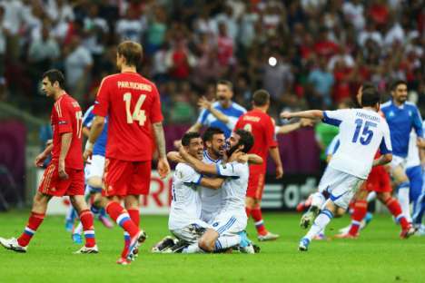 Euro 2012: Rússia-Grécia - gregos festejam apuramento