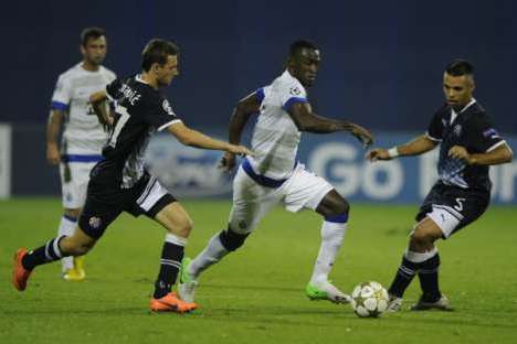 Dínamo de Zagreb-FC Porto (18/09/12): Jackson Martinez em ação