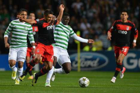 Imagens de 20/09/12 - Futebol: Celtic-Benfica (Wanyama vs Salvio)