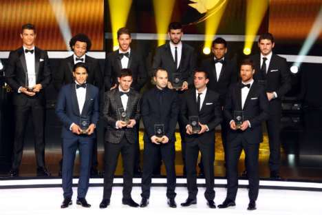 Imagens de 08/01/13 - Futebol: o onze ideal de 2012 na gala da Bola de Ouro
