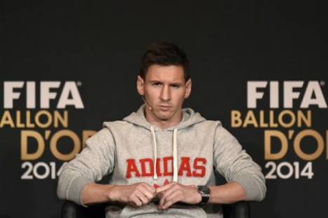 Messi na gala da Bola de Ouro 2014