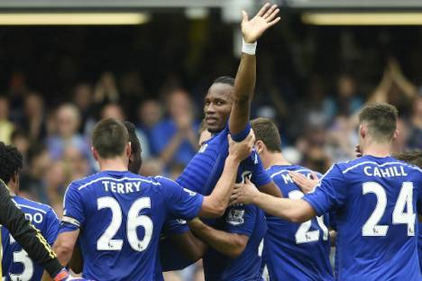 Didier Drogba no último jogo pelo Chelsea