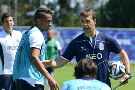 Julen Lopetegui orienta treino do FC Porto, 2014/15