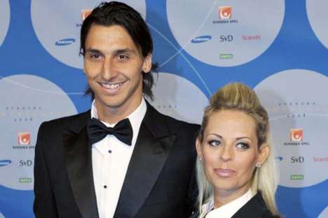 Zlatan Ibrahimovic e a mulher Helena Seger