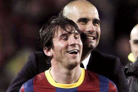 Lionel Messi e Pep Guardiola