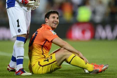 Messi sorridente no Getafe-Barcelona