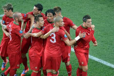 Euro 2012: Portugal-Holanda (Portugal festeja)