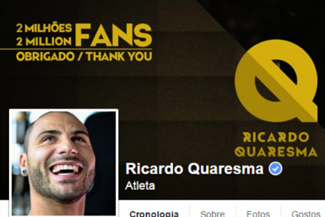 Ricardo Quaresma: página de Facebook