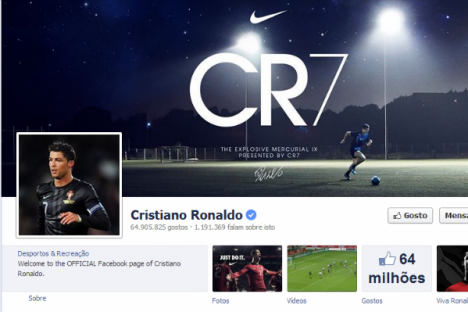 Página de Facebook de Cristiano Ronaldo