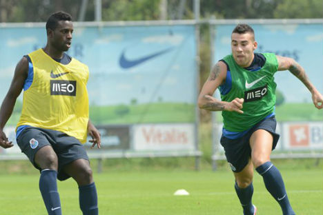 FC Porto treino: Varela e Otamendi
