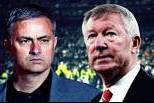 José Mourinho e Alex Ferguson (Montagem em grande plano)