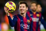 Messi festeja com bola