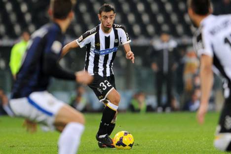 Bruno Fernandes em jogo da Udinese